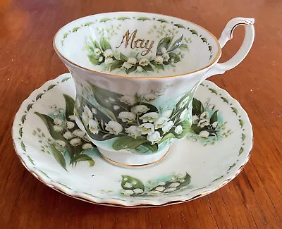 Buy Royal Albert  Cup & Saucer  Flower Of The Month Series  May Lily Of The Valley • 22£