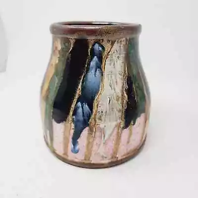 Buy Vintage Pottery Drip Glaze Wabi Sabi Rustic Pottery Pot Planter Primitive Ristic • 48.39£