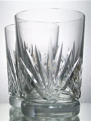 Buy Pair Lead Crystal Cut Glass Whisky Tumblers - 9.5 Cm • 8£