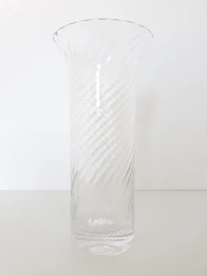 Buy Large Dartington Lead Crystal Flare Ripple Vase Frank Thrower • 13.99£
