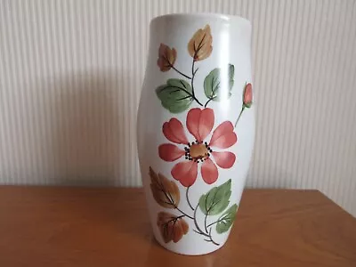 Buy Edward Radford Handpainted Vase 6  Tall 1960s Signed Floral Design • 12£