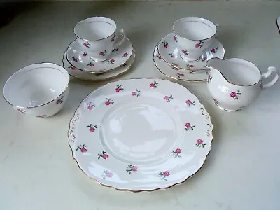 Buy Colclough  Red Rose  Pattern Tea Set For Two • 19.99£