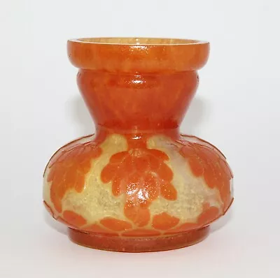 Buy Art Deco Schneider Cameo Glass Vase Le Glass Francais French Glass Art New • 411.69£