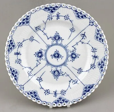 Buy Royal Copenhagen Blue Fluted Full Lace 23.5cm/9¼” Luncheon Plate 1085 1st • 85£