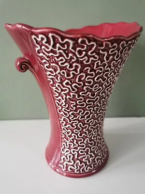 Buy SYLVAC 2268 Vase Lace Pattern Red White Vintage • 7.90£
