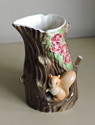 Buy Hornsea Pottery 69 Jug Vase Fauna Royal Tree Stump Squirrel 1950/60s Collectable • 5£