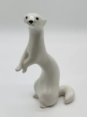 Buy Lomonosov USSR White Otter Stoat White Winter Coat Ermine Vtg 60s Figurine GA • 19.99£