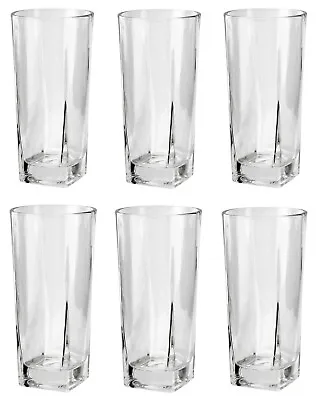 Buy 6pc Highball Drinking Glasses Tumbler Set Tall Long Cocktail Water Juice 255ml • 8.99£