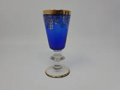 Buy Cobalt Blue Glass Cordial Drinking Glasses • 8.63£