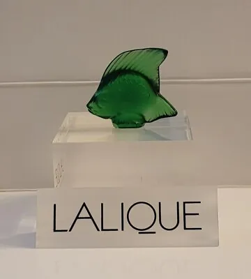 Buy Lalique Crystal Fish Sculpture Dark Green • 214.47£