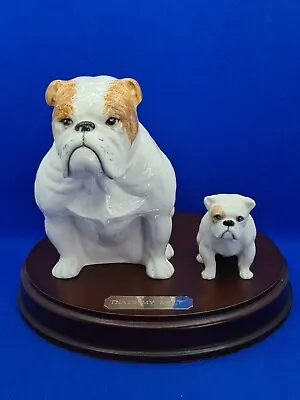 Buy John Beswick British Bulldog Dog Figurine Father & Son  That's My Boy  Rare 1993 • 65£
