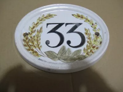 Buy Vintage Rare Ceramic Rye Pottery Door Number No 33 By David Sharp • 10£