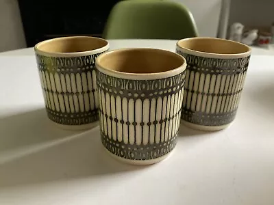 Buy Hornsea Pottery MCM 1970s Jack Dadd Beaded Design Small Pots X3 See Photos • 25£