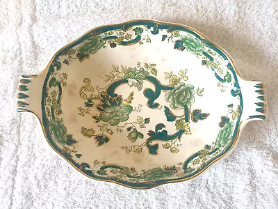 Buy Masons Patent Ironstone China, Antique Oval Dish, Vintage Chartreuse Bowl, C1930 • 55£
