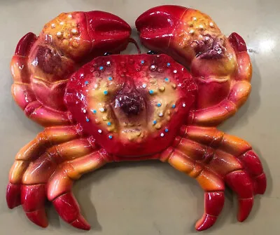 Buy Sicilian Pottery-10x11’’ Crab Fish Caltagirone Made/Painted By Hand In Italy • 94.64£