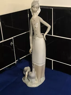 Buy Lladro Figure, Girl / Lady With Two Geese. Approx 28.5cm Tall • 25£
