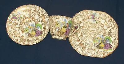 Buy Early English Bcm Nelson Ware Pottery Crinolene Lady Trio In Good Condition • 9.99£