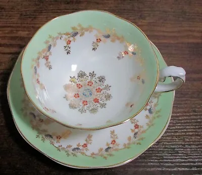 Buy Vintage ROYAL GRAFTON Fine Bone China FOOTED CUP & SAUCER ~ Gold Trim Highlights • 33.03£