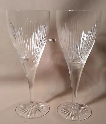 Buy Royal Doulton Crystal Mayfair Lot Of 2 Water Goblets 8  PERFECT! • 34.69£