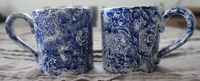 Buy Laura Ashley/Chintzware  Vintage 2 England Blue MUGS Cups Staffordshire ENGLAND • 48.18£