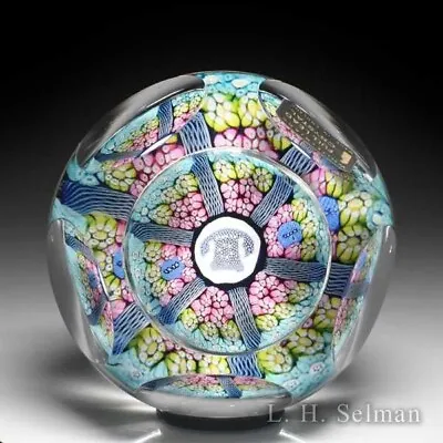 Buy Whitefriars 1976 Telephone Cane And Millefiori Faceted Glass Paperweight • 550.10£