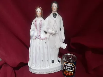Buy Large Antique Staffordshire Figure Prince Edward & Princess Alexandra Wales 39cm • 69.50£