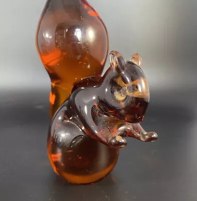 Buy Studio Art Glass Squirrel Paperweight Hand Blown Charming Figurine Amber  • 17.77£
