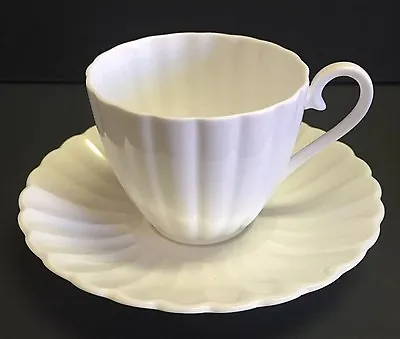 Buy Susie Cooper Fine Bone China White Flute Cup And Saucer Set (2pc) England  • 9.59£