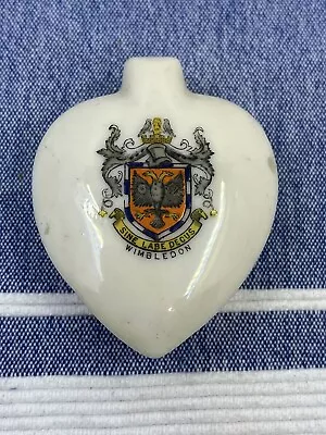 Buy Vintage Crested Grafton China-Lidded Trinket Dish-WIMBLEDON-Collectible Ornament • 8£