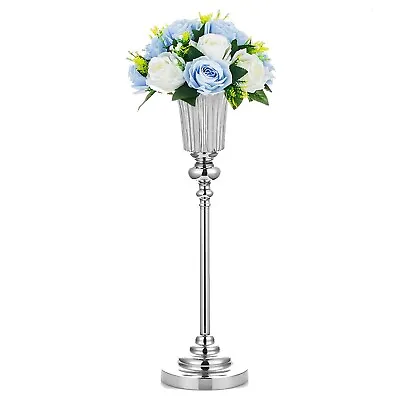 Buy 0052-Silky Silk Flower Vase| Wedding Table Centerpiece |Event Flowers Rack • 43.42£