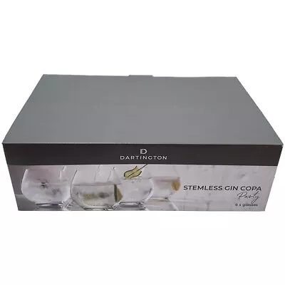 Buy Dartington Stemless Gin Tonic Copa 440ml Party 6 Pack Gift Boxed Dishwasher Safe • 31.10£