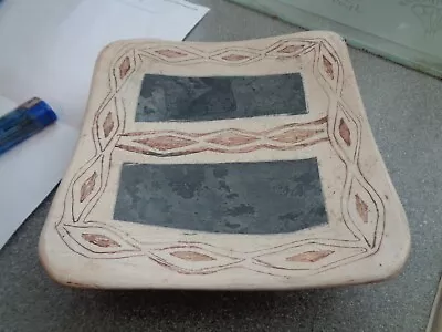 Buy Shallow African ? Pottery Dish 5 1/2  Square • 8£