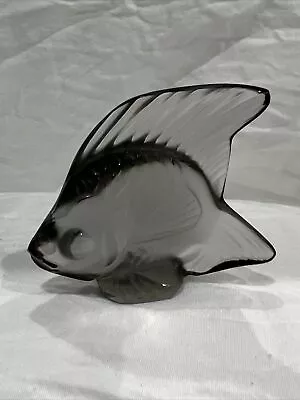 Buy Lalique France Fish Sculpture In 'Grey' No Box • 94.72£