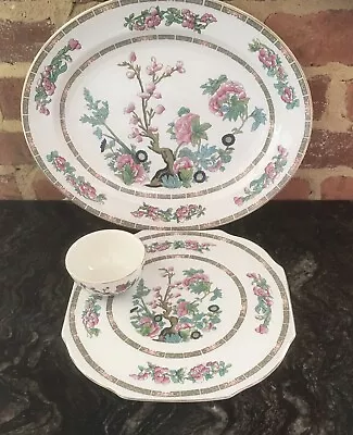 Buy China Cake Plate And Serving Plate  And Small Bowl Indian Tree • 25£
