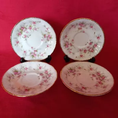 Buy Stunning Paragon Victoriana Rose, Set Of Four Tea Saucers • 3.99£
