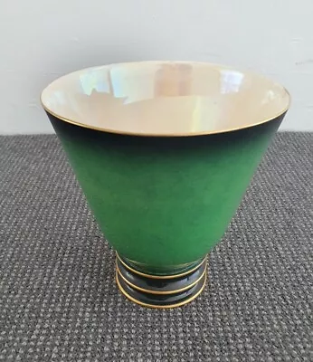 Buy 🔶️rare Art Deco Carlton Ware Vert Royale Vase Geometric Hollywood Machine Age  • 157.86£