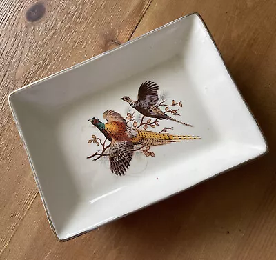 Buy Small Vintage Trinket Dish Decorated With Pheasants By Argyll Pottery  • 5£