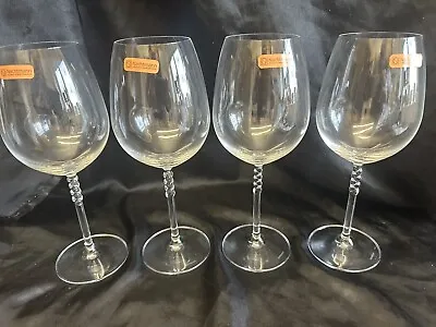 Buy 4  Large NACHTMANN Crystal  Cut To Clear Hock Wine Glasses 24 CM Tall • 28£