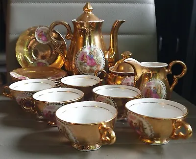 Buy Beautiful Vintage Tea/Coffee Set Fine China Foreign Best Porcelain Gold • 50£