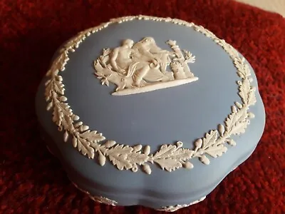 Buy Wedgewood Lovely Large  Trinket Box/dish Blue And White  • 15£
