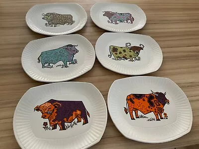 Buy 6 Vintage ENGLISH IRONSTONE POTTERY Beefeater Steak Plates 28cm • 25£