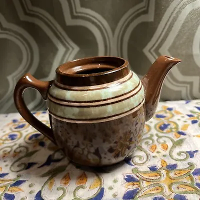 Buy NO LID Vintage Brown W/Mint Green Sadler Teapot- Classic Glaze- Made In England • 28.92£