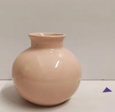 Buy Vintage Poole Pottery Pink Round Vase • 15.99£
