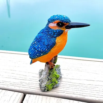 Buy Kingfisher Bird Garden Ornament Perching Outdoor Animal Statue Decororation • 12.99£