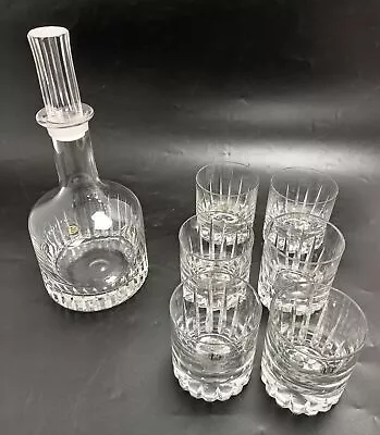 Buy Dartington Crystal Decanter Set With 6 Tumblers For Whisky Cut Glass Drinkware • 9.99£