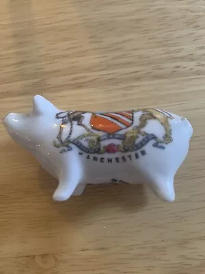 Buy Vintage Carlton Ware Crested China Pig Manchester • 10£