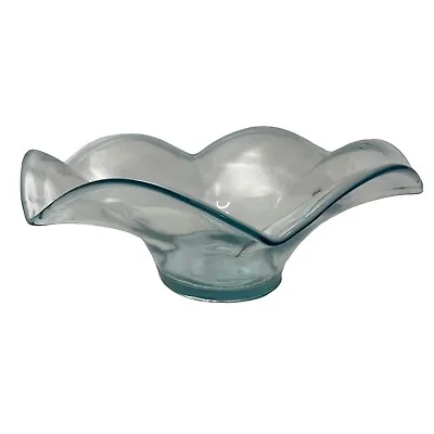 Buy Glass Bowl Flower Shape Very Large Made In Spain Fruit Ornamental Centrepiece • 10.49£