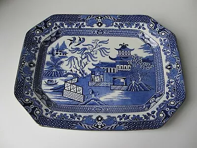 Buy Burleigh Ware Willow Pattern, Rectangular Serving Plate ,Excellent Condition  • 65£