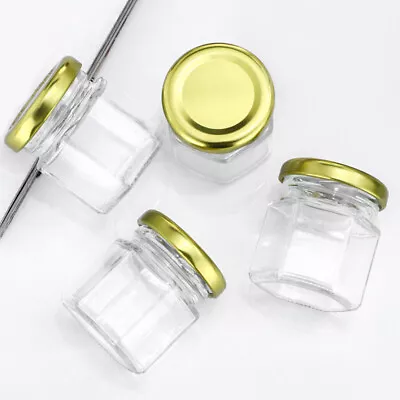 Buy 45ml Glass Mini Jam Jars With Lids & Dipper Small Preserve Honey Candles 20 Pack • 11.94£