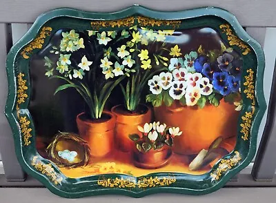 Buy Vintage Large Ian Logan, London Toll Ware Hand Painted Tray Signed By Lucy Neil • 58£